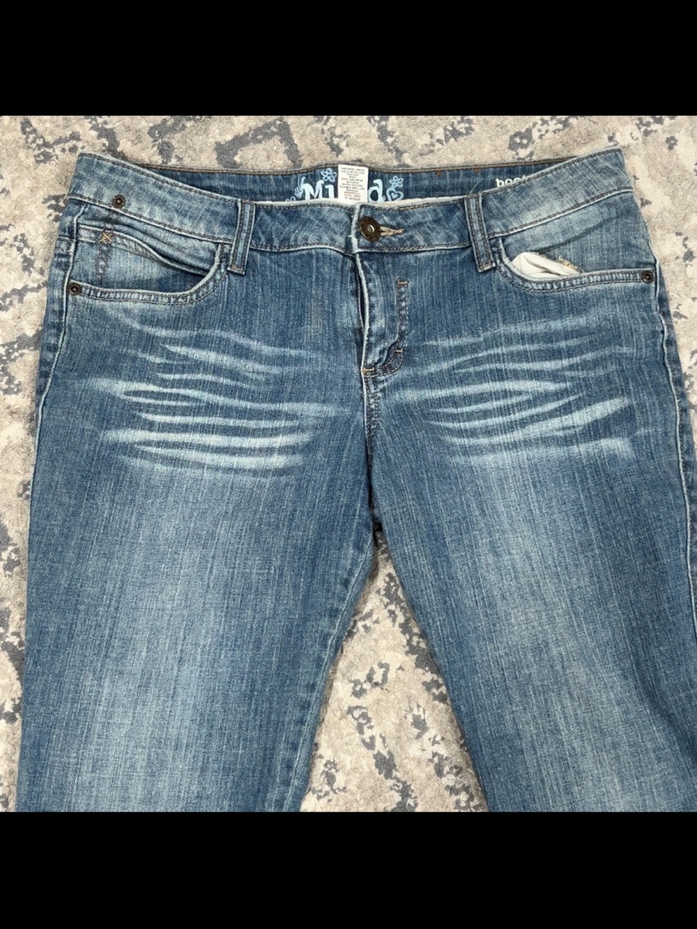 Vtg Women’s Mudd denim jeans low-rise fit and classic Y2K styling Bootcut sz 13 - Picture 3 of 8